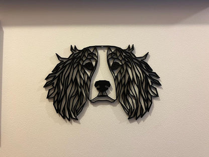 Geometric Springer Spaniel Wall Art - alternate angle