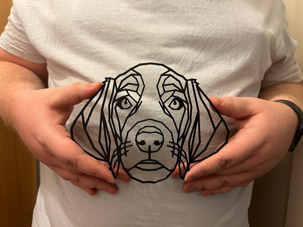 Personalised Geometric Weimaraner Wall Art Decor - Geometric Pet Print - Dog Lover Gift Idea - Vizsla - Ridgeback - Foxhound -