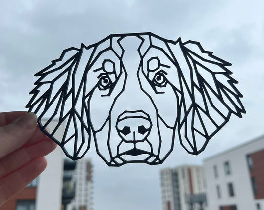 Geometric Bernese Mountain Dog Wall Art - product photo