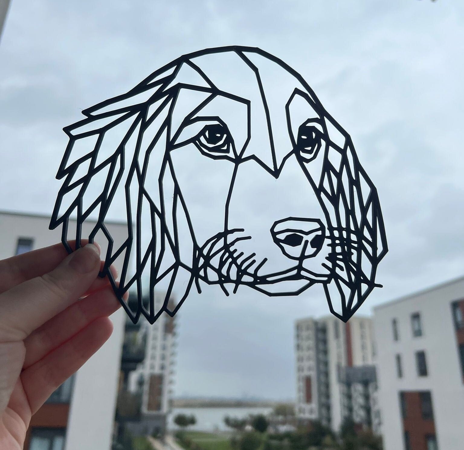 Geometric Cocker Spaniel Wall Art - product photo