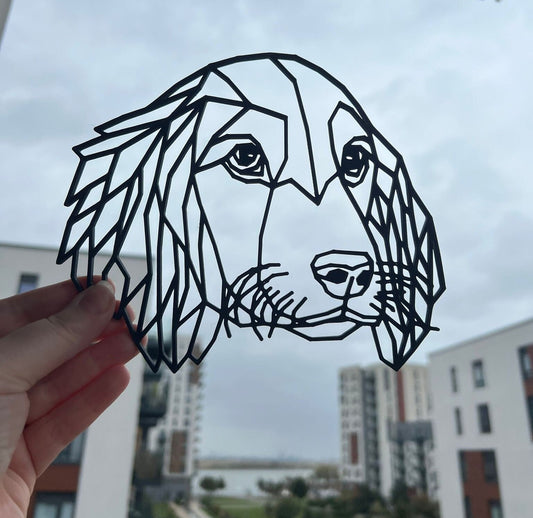 Geometric Cocker Spaniel Wall Art - product photo