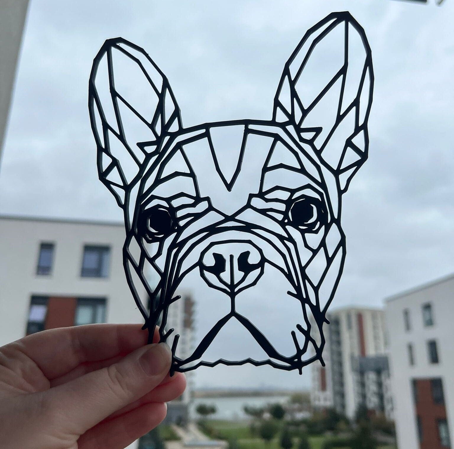 Geometric French Bulldog Wall Art - product photo