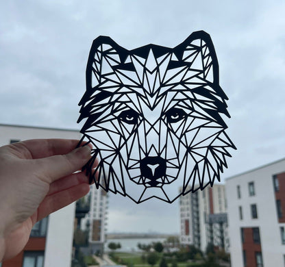Geometric Husky Wall Art - product photo