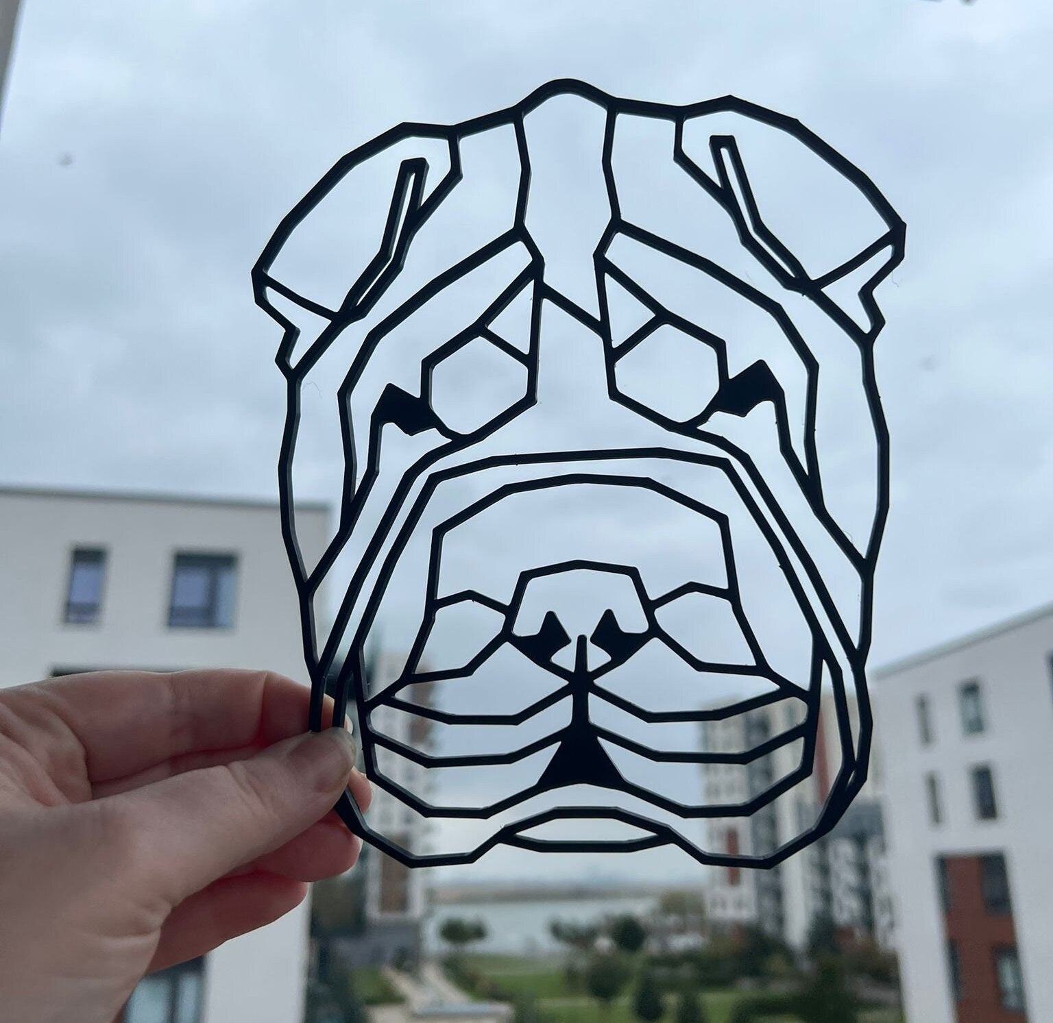 Geometric Shar Pei Wall Art - product photo