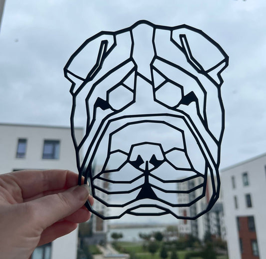 Geometric Shar Pei Wall Art - product photo