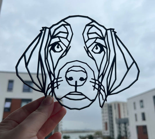 Geometric Weimaraner Wall Art - product photo
