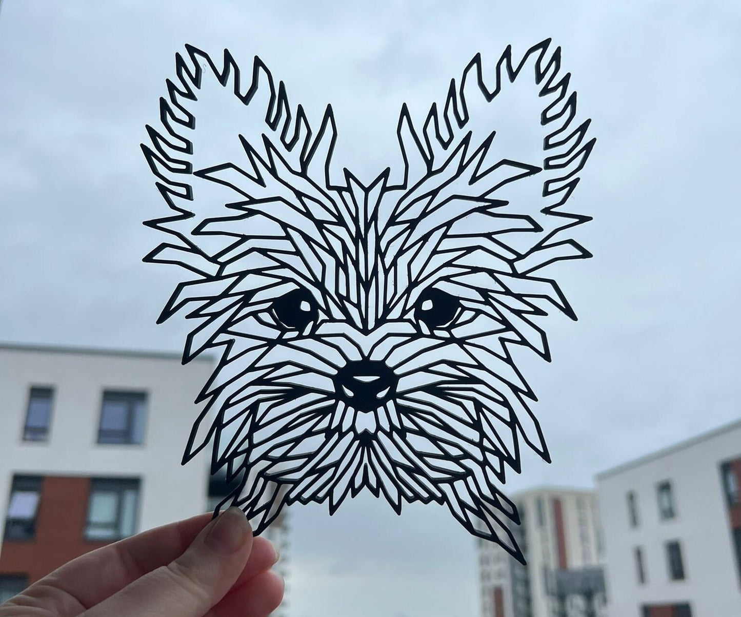 Geometric Yorkshire Terrier Wall Art - product photo