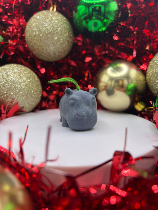Hippopotamus Christmas Bauble - Christmas Ornament - Xmas Tree Bauble - product photo