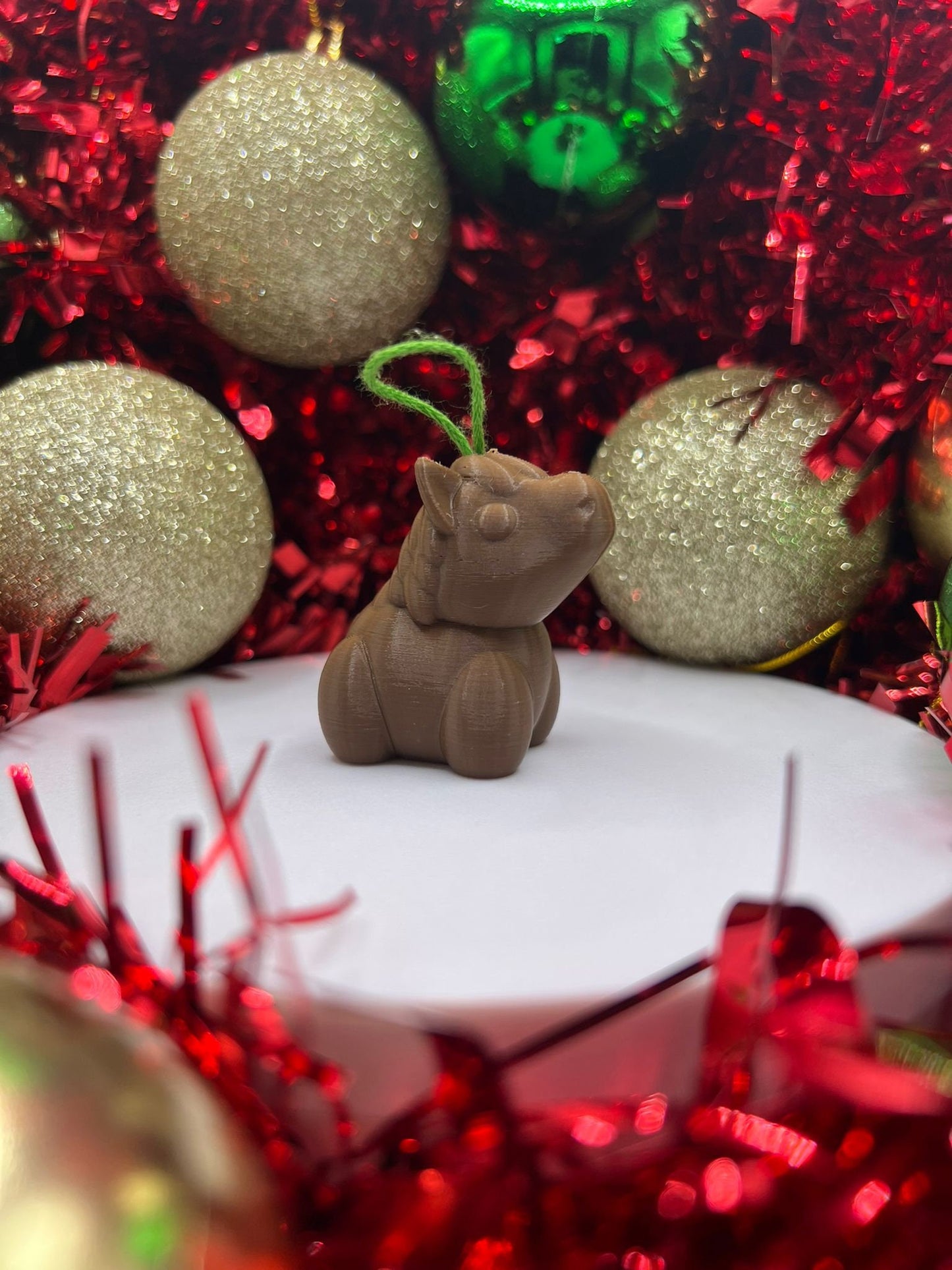 Horse Christmas Bauble - Christmas Ornament - Xmas Tree Bauble - alternate angle