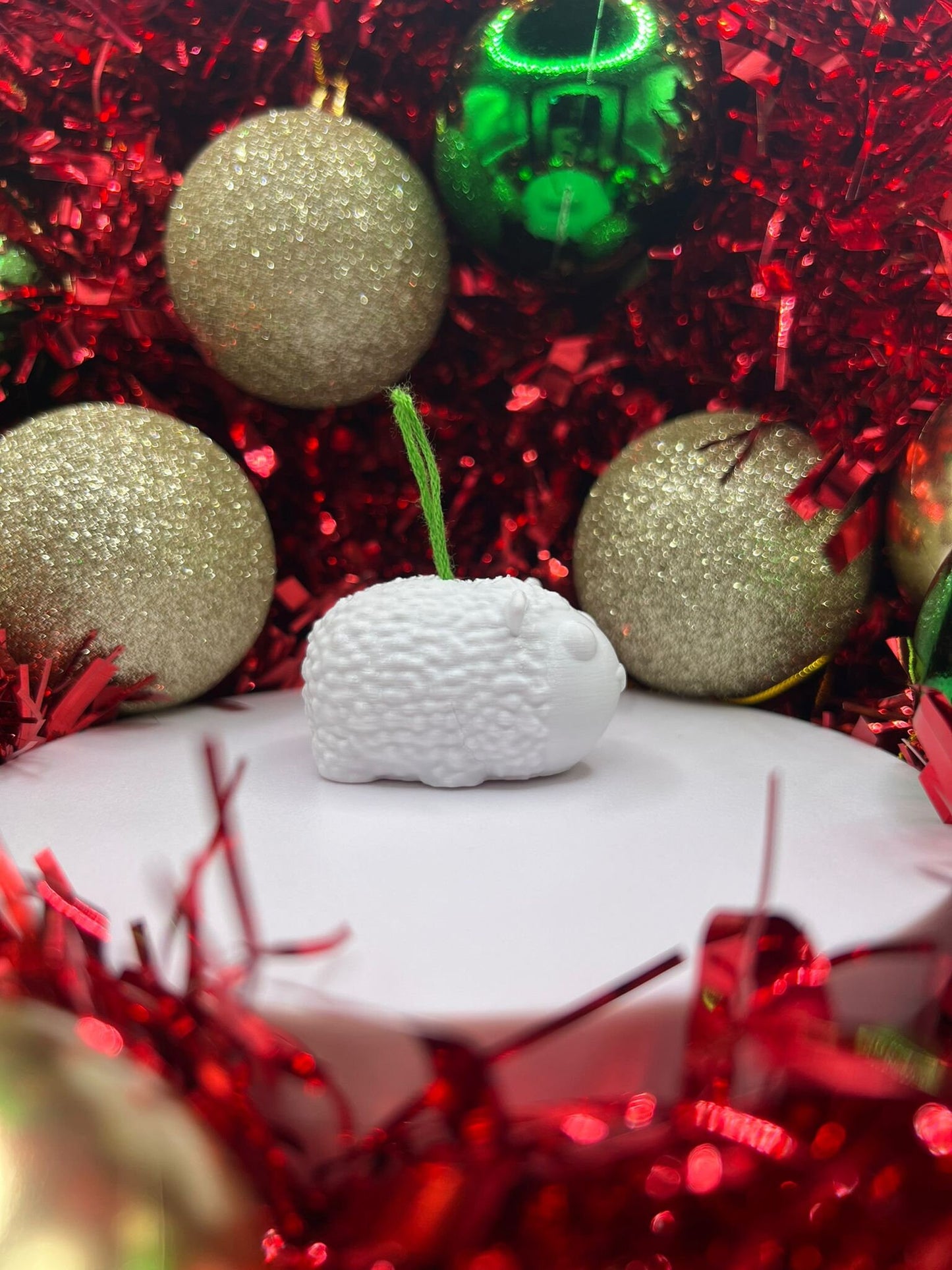 Sheep Christmas Bauble - Christmas Ornament - Xmas Tree Bauble - alternate angle