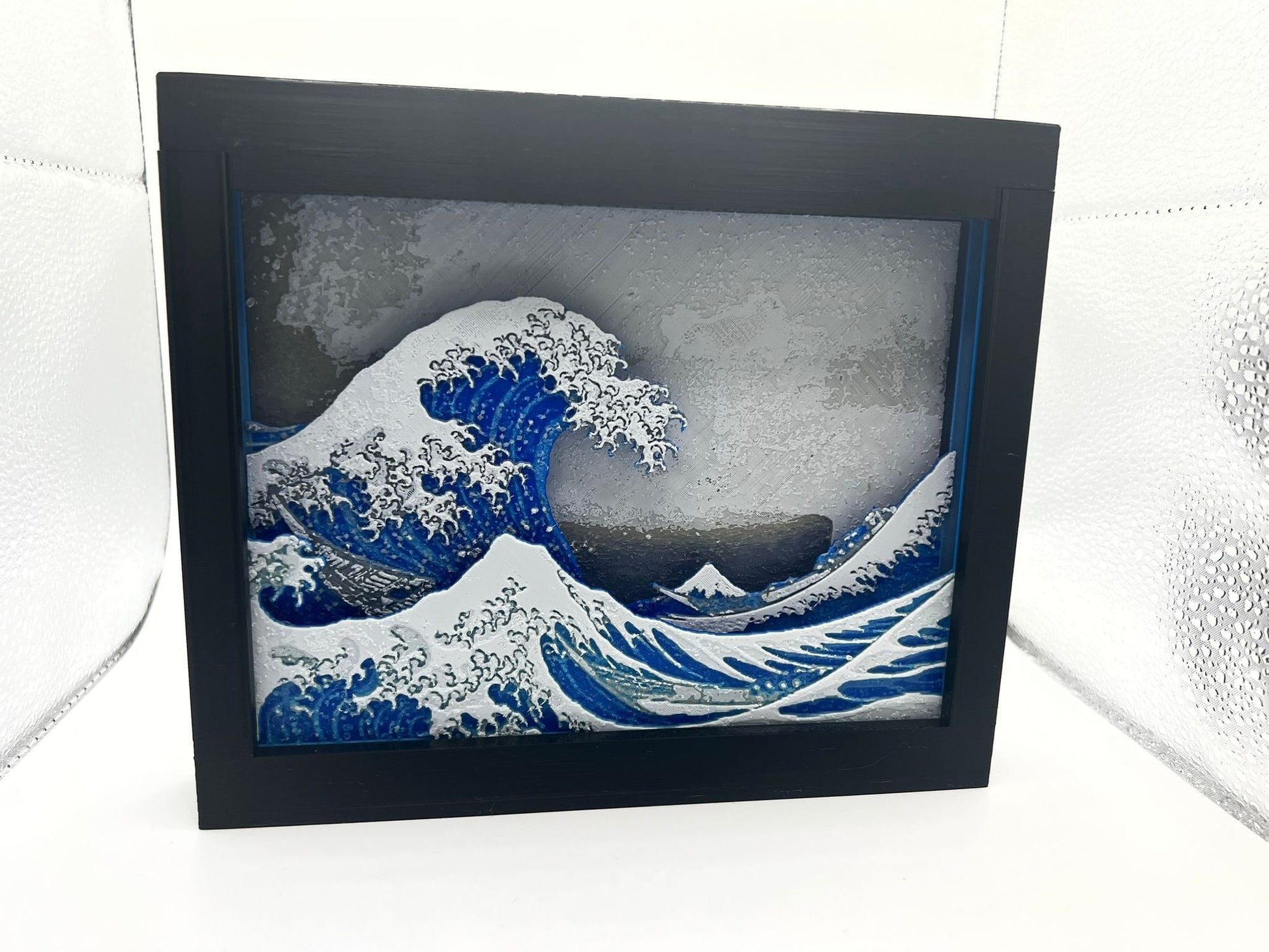 The Great Wave off Kanagawa Wall Art - 3D Printed Art - alternate angle