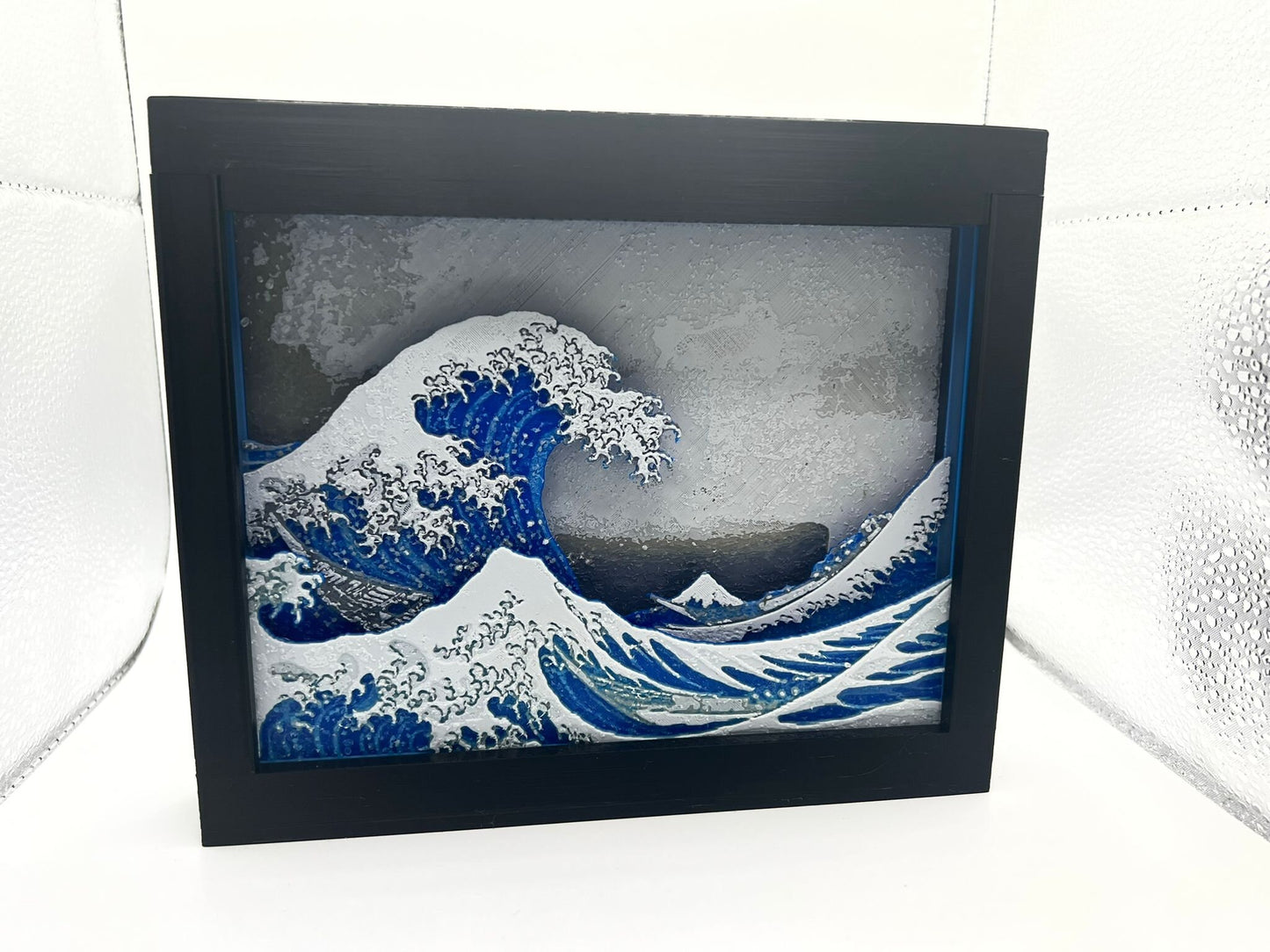 The Great Wave off Kanagawa Wall Art - 3D Printed Art - detail view