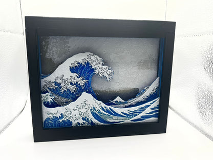 The Great Wave off Kanagawa Wall Art - 3D Printed Art - detail view