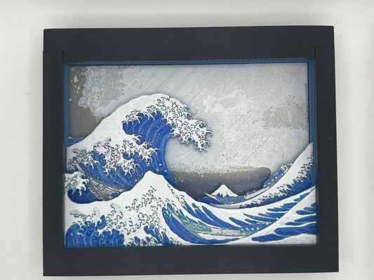 The Great Wave off Kanagawa Wall Art - 3D Printed Art - product photo