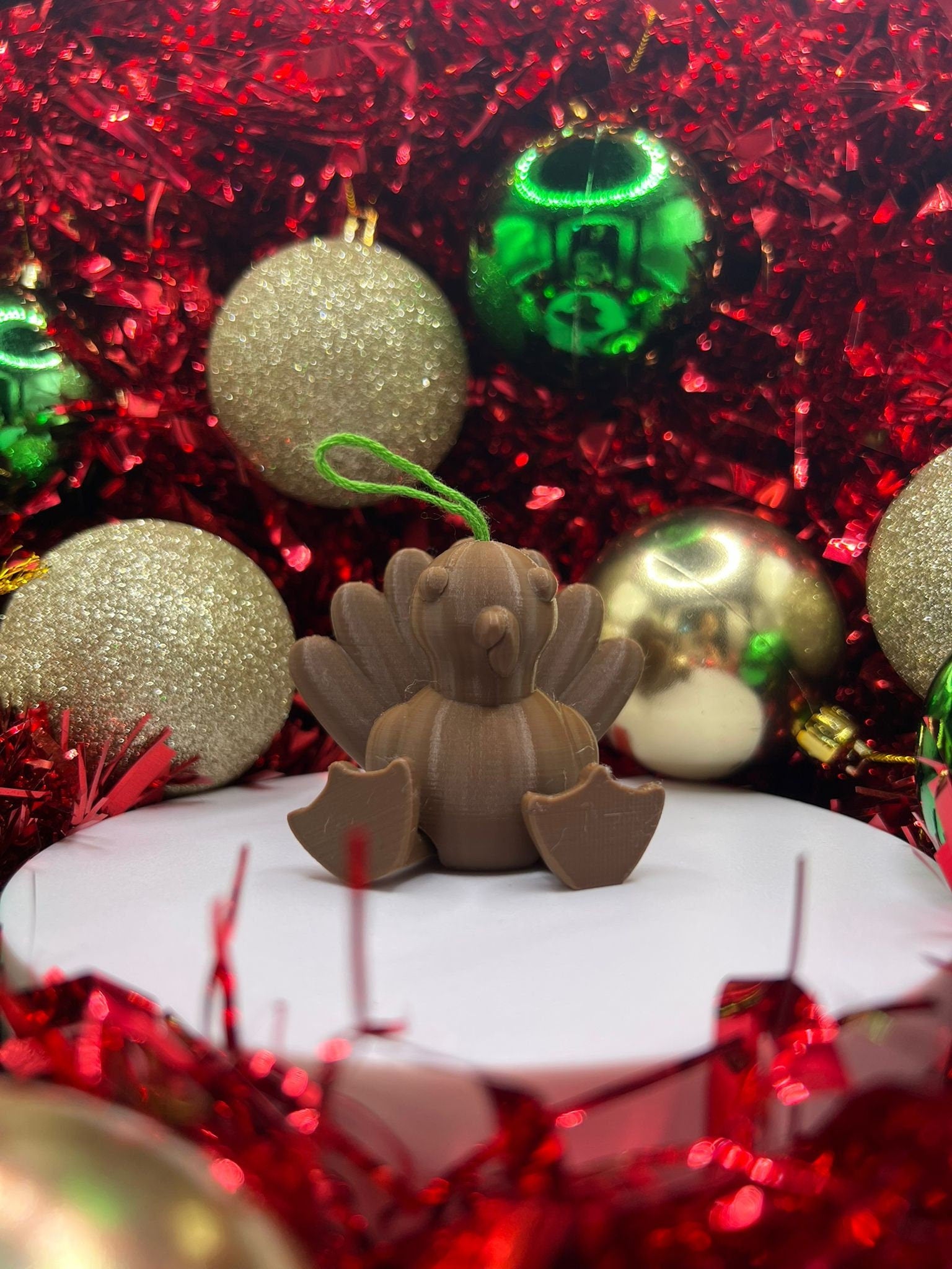 Christmas Bauble Set - Christmas Ornament - Xmas Tree Bauble - Animal Decoration - detail view