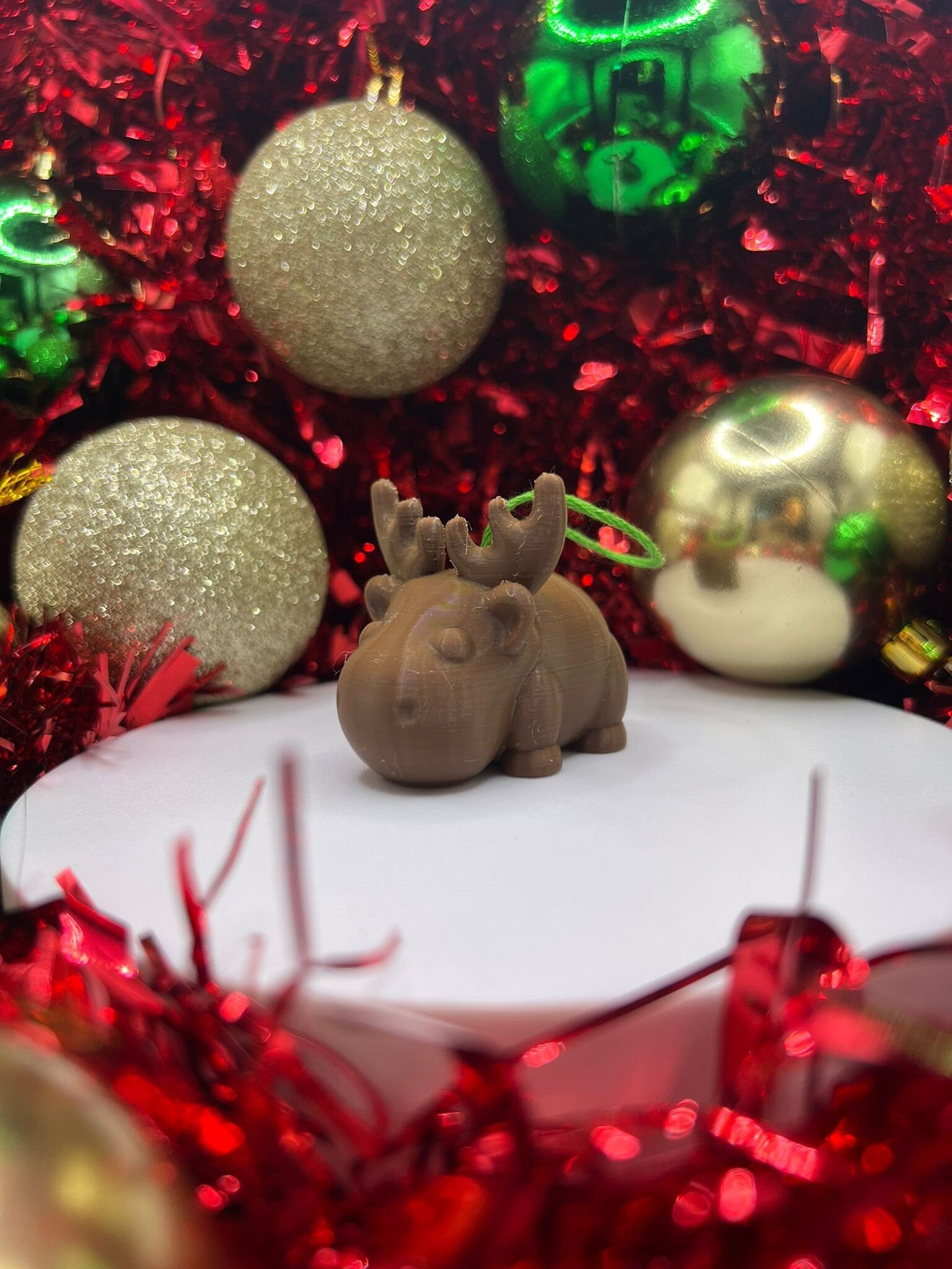 Moose Christmas Bauble - Christmas Ornament - Xmas Tree Bauble - product photo