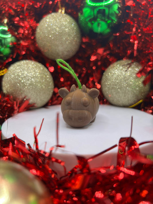 Cow Christmas Bauble - Christmas Ornament - Xmas Tree Bauble - product photo