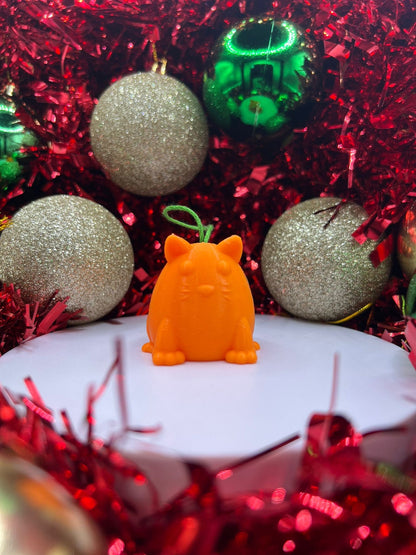 Cat Christmas Bauble - Christmas Ornament - Xmas Tree Bauble - product photo