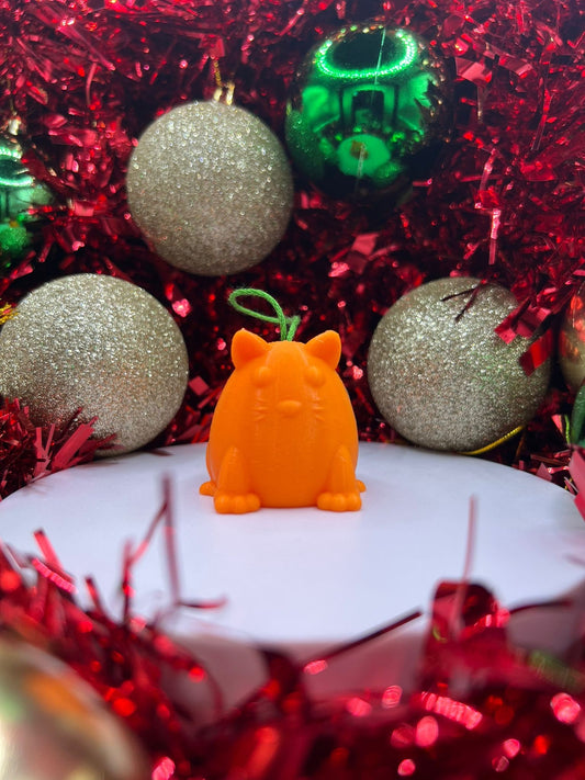 Cat Christmas Bauble - Christmas Ornament - Xmas Tree Bauble - product photo