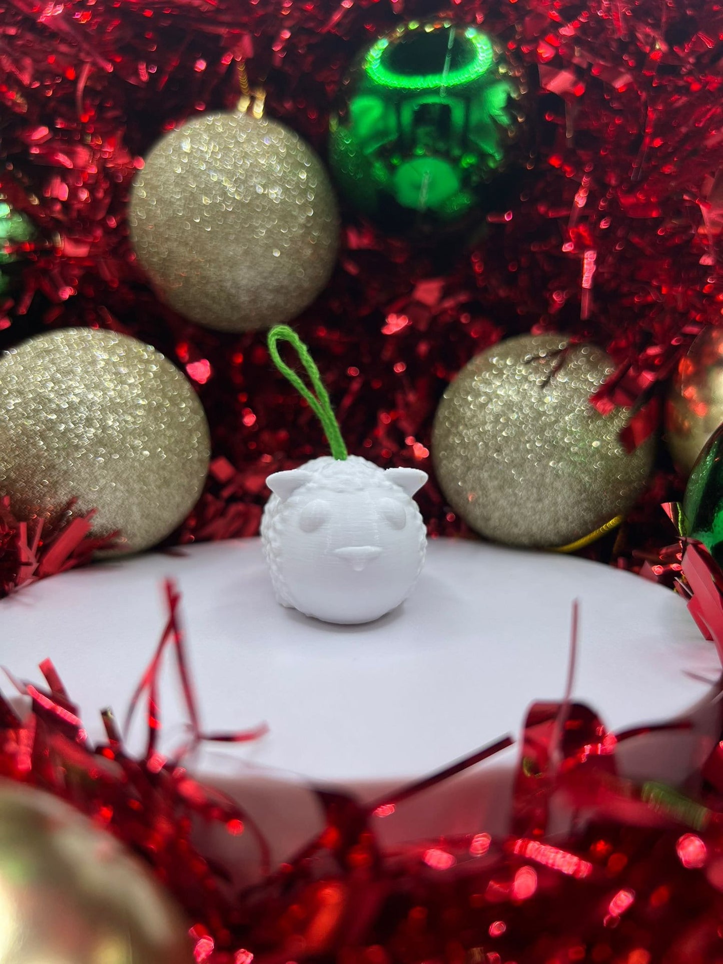 Sheep Christmas Bauble - Christmas Ornament - Xmas Tree Bauble - product photo