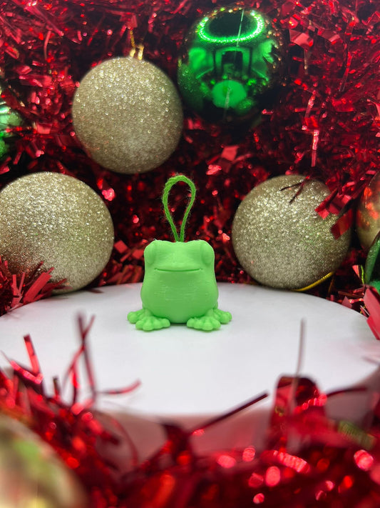 Frog Christmas Bauble - Christmas Ornament - Xmas Tree Bauble - product photo