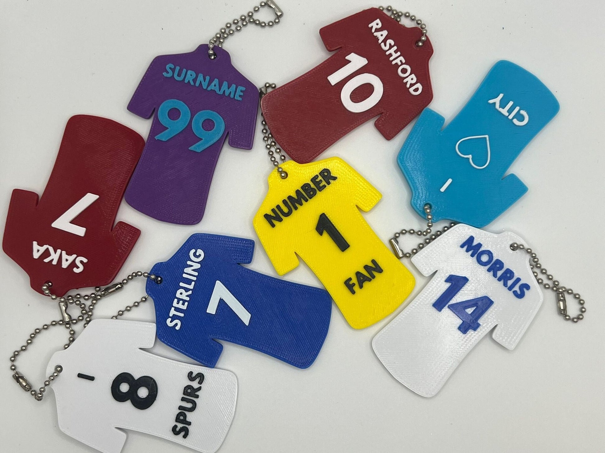 Personalised Sport Shirt Keyring - product photo