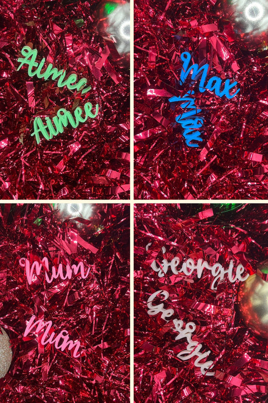 Personalised Name Decoration - Christmas Ornament - Xmas Tree Bauble - product photo