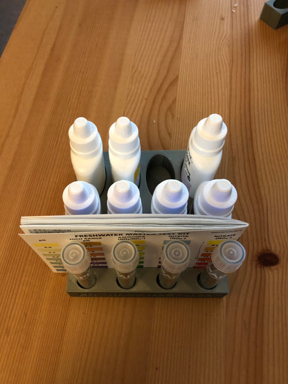 API Aquarium Test Kit Tube & Bottle Holder - scale view
